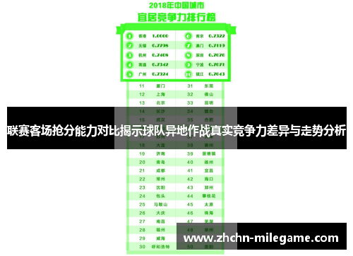 联赛客场抢分能力对比揭示球队异地作战真实竞争力差异与走势分析
